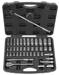 Atd Tools 43-piece 1/2-inch Drive 6-point Sae And Metric Chrome Socket Set 1365. Fixed Price $155.78.
