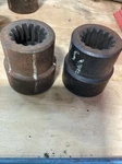 2 Usa Made 5852 Wright 1-5/8 Six Point Splined Drive Impact Sockets. Fixed Price $60.00.