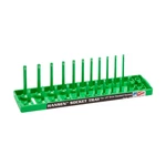 Hansen Global 1/4" Drive Socket Tray Holder Sae Inch Standard Deep Usa Green. Fixed Price $17.49.