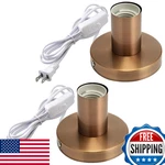 Tuanse 2x Polished Metal Desktop Lamp Base E26 E27 Screw Light Bulb Holder. Fixed Price $32.99.