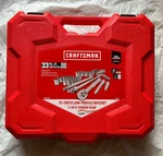 New Sealed - Craftsman 33 Pc Sae/metric 1/2 Inch Drive Mechanic Socket Set. Fixed Price $76.22.