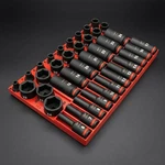 Milwaukee Packout 3/8" Metric No-skip Impact Socket Tray 3d Printed Only. Fixed Price $45.00.