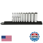 Gearwrench 10 Pc. 1/4 Drive 12 Pt. Deep Socket Set Sae - 80309d. Fixed Price $51.77.