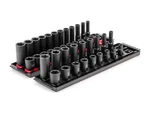 3/8 Inch Drive 6-point Impact Socket Set With Rails And Trays, 42-piece. Fixed Price $162.99.