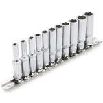 Dakcos 11 Piece 1/4-inch Drive Metric Deep Socket Set 4-13mm Lenth 50mm. Fixed Price $21.99.