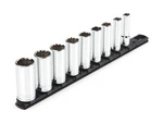 Tekton 3/8 Inch Drive Deep 12-point Socket Set With Rail, 9-piece (5/16-3/4 I.... Fixed Price $49.20.