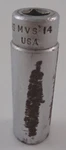 Snap-on Usa Mvs14 Sae 1/4" Drive 7/16" Chrome Deep 12 Pt Socket: Engraved. Fixed Price $4.00.