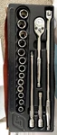 Snap On 317ammpc 17 Pc General Service Set 1/2" Ratchet And Sockets Black. Fixed Price $590.00.