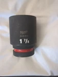 Milwaukee Tool Impact Socket: 1" Drive, 1-7/8" Socket, Hex Drive 49-66-6518. Fixed Price $26.50.
