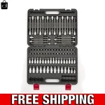 107-piece Master Torx & Allen Bit Socket Set, 1/4", 3/8", One Size, Black. Fixed Price $122.02.