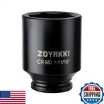 Zoyakki 1/2" Drive Deep Impact Socket 1-11/16" Sae Cr-mo Axle Nut 6-point. Fixed Price $22.45.