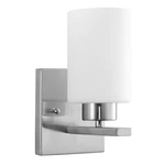 4.75 Cylinder Vanity Light, Wall Mount,e26, A19 60w, Brushed Nickel Base 1-light. Fixed Price $44.56.