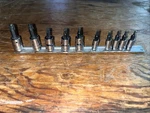 Snap On T8-t50 10 Piece 1/4" 3/8" Drive Tamper Proof Torx Socket Set Ftxr. Fixed Price $149.99.