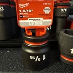 Milwaukee 1-1/16 Impact Socket 3/4 Drive. Fixed Price $8.00.