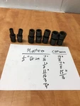 Matco Tools 7 Piece 6 Point 1/2" Drive Swivel Impact Socket Set Sae 7/16-15/16". Fixed Price $109.99.