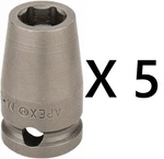 Apex M3112 3/8'' Magnetic Impact Socket Hex Drive (new Lot Of 5). Fixed Price $49.00.