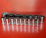 New Craftsman Tools 16 Piece 1/2" Drive Shallow Sae 12 Point Socket Set. Fixed Price $59.83.