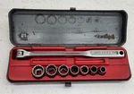 Craftsman =v= Series Sae 3/8 Dr. Breaker Bar Socket Set W/ Case Vintage Usa. Fixed Price $38.89.