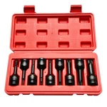 Tmax 9pc 3" Long Torx Star 6 Point Black Impact Bit Socket Set 1/2" Square Drive. Fixed Price $45.97.
