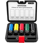 1/2" Drive Impact Lug Nut Socket Set, 5pcs Metric 17 19 21mm & Sae 13/16 7/8i.... Fixed Price $38.04.