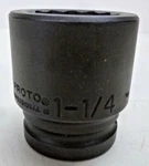 New!! Proto 1-1/4" Standard Impact Socket, 3/4" Drive, 12 Point, J07520t. Fixed Price $25.99.