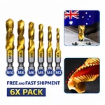 Au 6x Hss Hex Shank Tap Drill Bits Metric Thread Screw Compound Tapping Set Tool. Fixed Price $6.83.