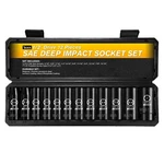 Boen 1/2" Drive Sae Deep Impact Socket Set, 12 Piece Cr-v Steel Set Sa.... Fixed Price $37.57.