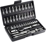 Yufanya 46pcs 1/4 Inch Drive Socket Set,metric Ratchet Wrench Set With 46 Pcs. Fixed Price $26.99.