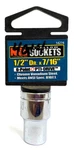 7/16"x1/2" Drive 6 Point Socket Standard Shallow Chrome Vanadium Steel Mit. Fixed Price $10.00.