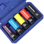 Workpro 5pcs 1/2" Dr Impact Lug Nut Socket Set 15 17 19 21 22mm Thin Wall. Fixed Price $36.99.