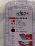 Wiha Hex Bit Pack Sae 10pc. Fixed Price $17.00.