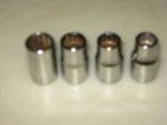 New 4-pc 1/2"-dr 12-pt, Sae Chrome Socket Set, 7/16" - 5/8", By Kd. Fixed Price $23.99.