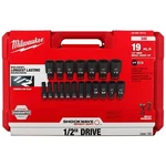 Milwaukee Shockwave 19pc 1/2 Drive Sae Deepwell 6 Point Impact Duty Socket Set. Fixed Price $179.99.