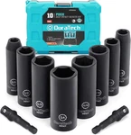 Duratech 10-piece 3/8" Drive 6 Point Deep Impact Drive, Deep, 10pcs. Fixed Price $49.99.
