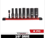 Milwaukee 8pc. 3/8 Drive Impact Socket Set #49-66-7024. Fixed Price $24.99.