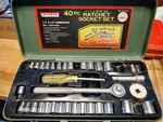 Triumph 40-piece Socket Set 45430a - Sae & Metric Missing, Broken Pieces. Fixed Price $20.00.