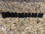 Snap On 12 Pc 1/2 Dr 6 Point Shallow Metric Impact Socket Set 13 - 24 Mm. Fixed Price $195.00.