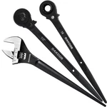 Dakcos 3pcs Spud Wrench Set 3/4" 7/8" Scaffold Dual Head Ratchet 12 Inch. Fixed Price $56.70.