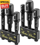 Bates- Impact Socket Adapter Set, 2 Sets, 6 Pcs, 1/4", 3/8", 1/2" Hex Shank, Imp. Fixed Price $10.21.