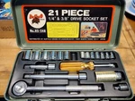 Buffalo 21-piece Socket Set 02-248 - Sae, 1/4" And 3/8" Drive One Item Missing. Fixed Price $25.00.