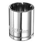 12 Point Socket 1/2" Drive By 21mm Metric Cr-v Steel Shallow Sockets. Fixed Price $11.63.
