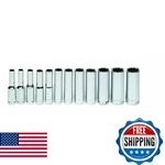 Williams 12 Pc 1/4" Drive 12-point Metric Deep Socket Set On Rail. Fixed Price $79.98.