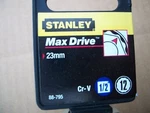 New Stanley 1/2 In Drive 23 Mm Max 12 Point Socket. Fixed Price $4.50.