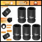 5pcs 6-point Impact Socket Set 18mm Metric 1/2" Drive Cr-mo Steel Hex Nut Tools. Fixed Price $32.99.