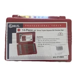 Genius Tools 3/8" Inch Drive Triple Square Bit Socket 14 Pc. Set Bs-314mx. Fixed Price $74.99.