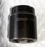 Snap On Im380, 1/2" Drive, 1-3/16" Impact Socket, Shallow, 6 Point.. Fixed Price $22.89.