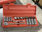 3/8" Drive Sae 6 Point Shallow Deep Socket Set Case Tekton 11551 Shop Garage. Fixed Price $39.95.