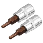 Uxcell 2pcs 1/4" Drive X H3 3mm Hex Bit Socket S2 Steel Bits Cr-v Sockets 1.5.... Fixed Price $9.73.
