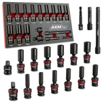 Akm Tool 3/8" Drive Universal Impact Socket Set, 17 Piece Deep Swivel S. Fixed Price $124.50.