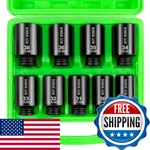 Buyrobus 1/2" Drive Impact Socket Set, 9-piece Metric Deep Axle Nut Sockets, 6-p. Fixed Price $52.28.
